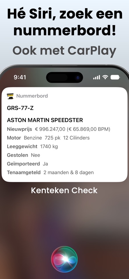 Kenteken invoeren in Nummerbord